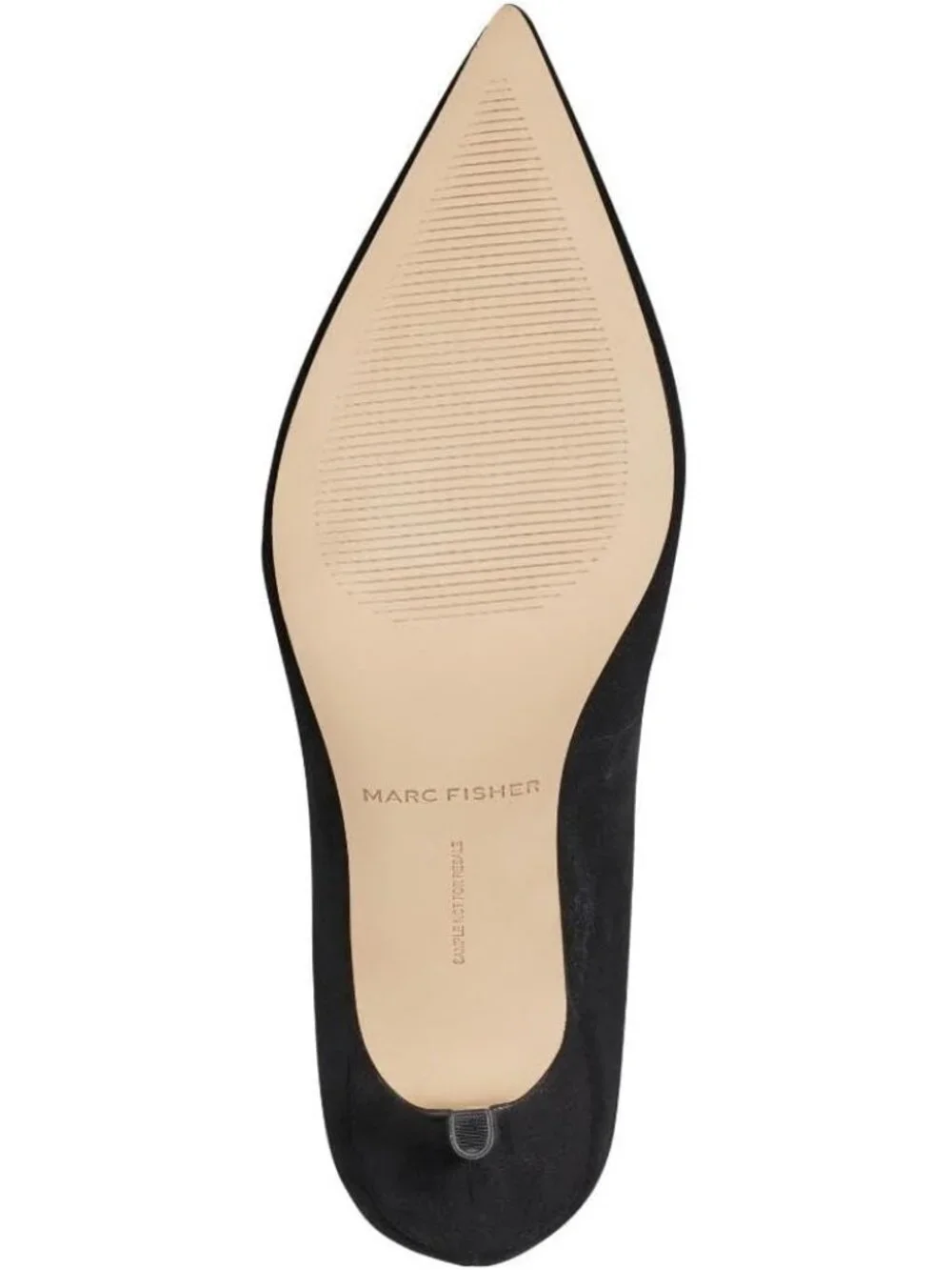 Women's Black Suede Modern Pointed Toe Alola Casual Pumps Pull On Heel Shoes
